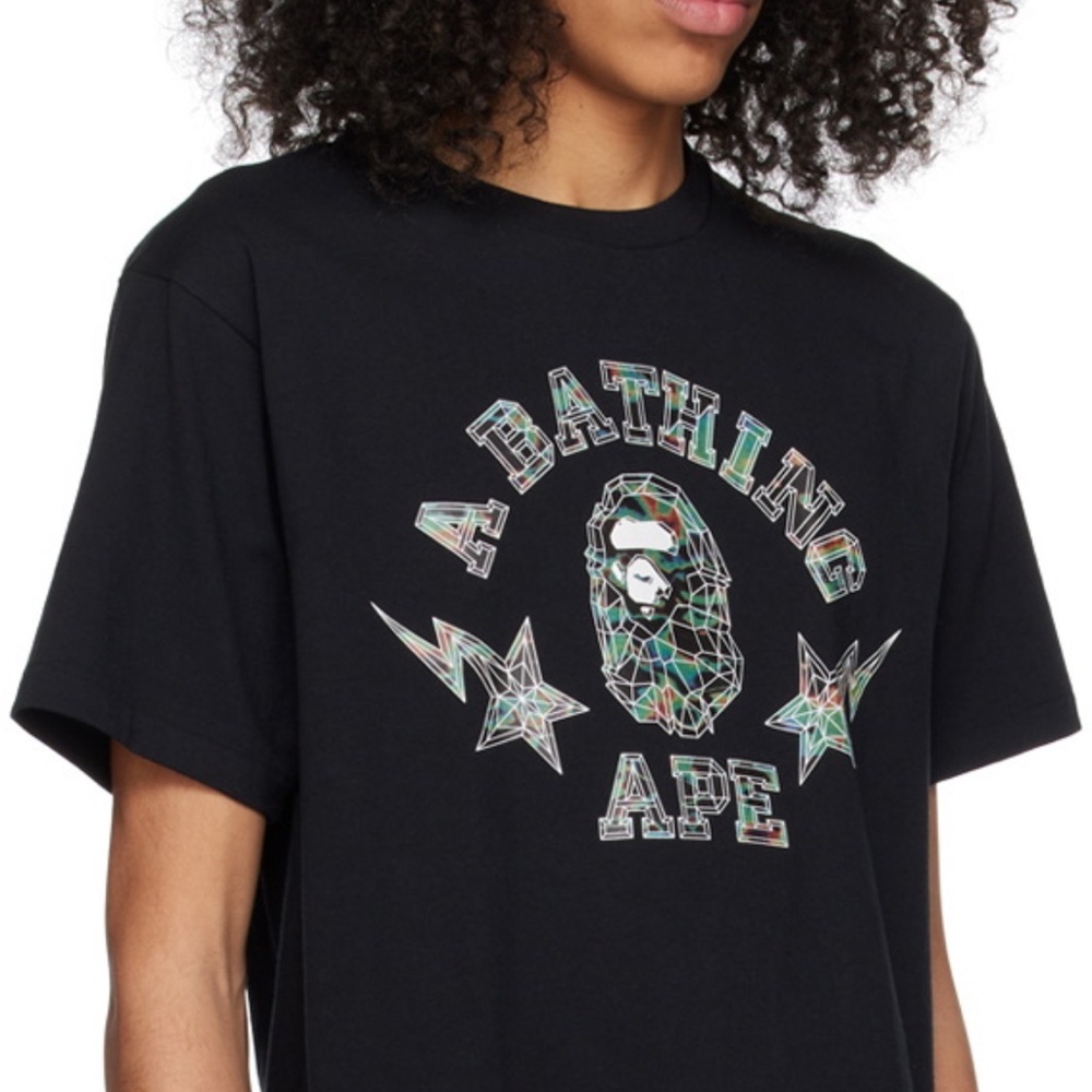 BAPE Black PolyGram Thermography Graphic Tee | New w/ Tags | Size Small - Picture 2 of 7